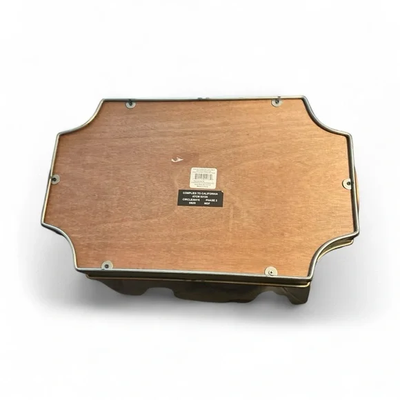 Cooperstown Collection Wood Galvanized Metal Tray Copper Trim - Picture 4 of 6